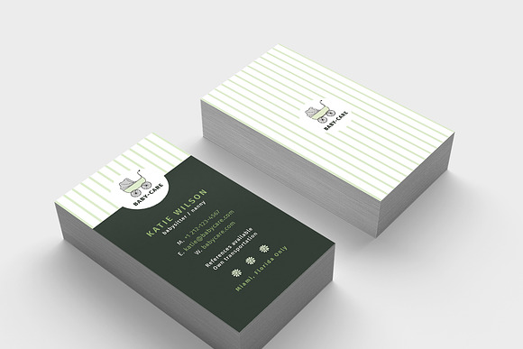 Babysitter Business Card in Business Card Templates - product preview 5