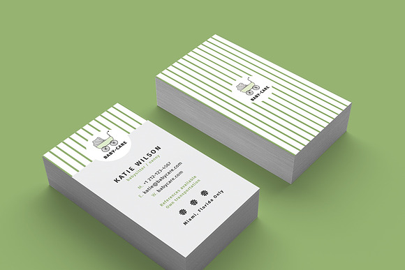 Babysitter Business Card in Business Card Templates - product preview 6