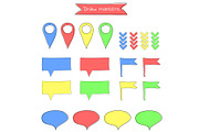 set of colorful cartoon pointers
