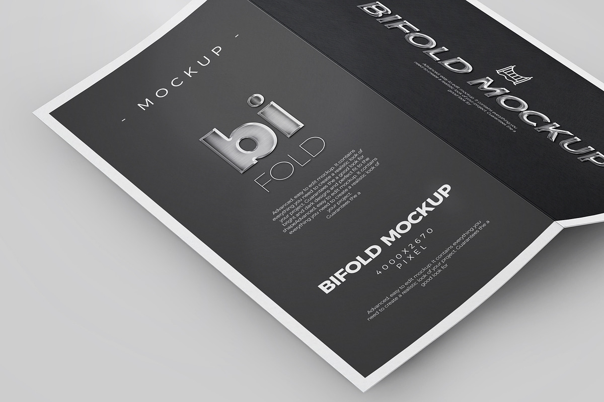 Bi-Fold DL Brochure Mock-up 2 in Print Mockups - product preview 8