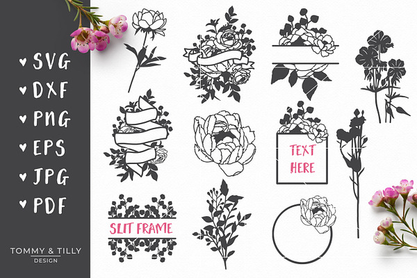 Floral Overlay - Vector Clipart 