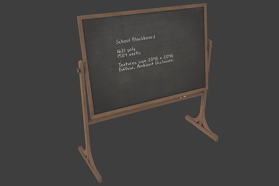 School Blackboard in Furniture - product preview 3