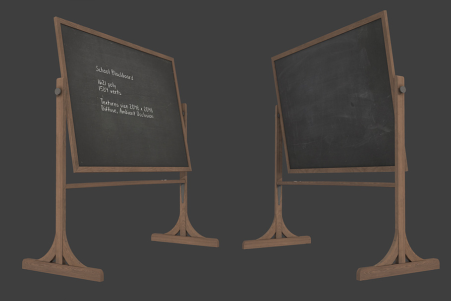 School Blackboard in Furniture - product preview 5
