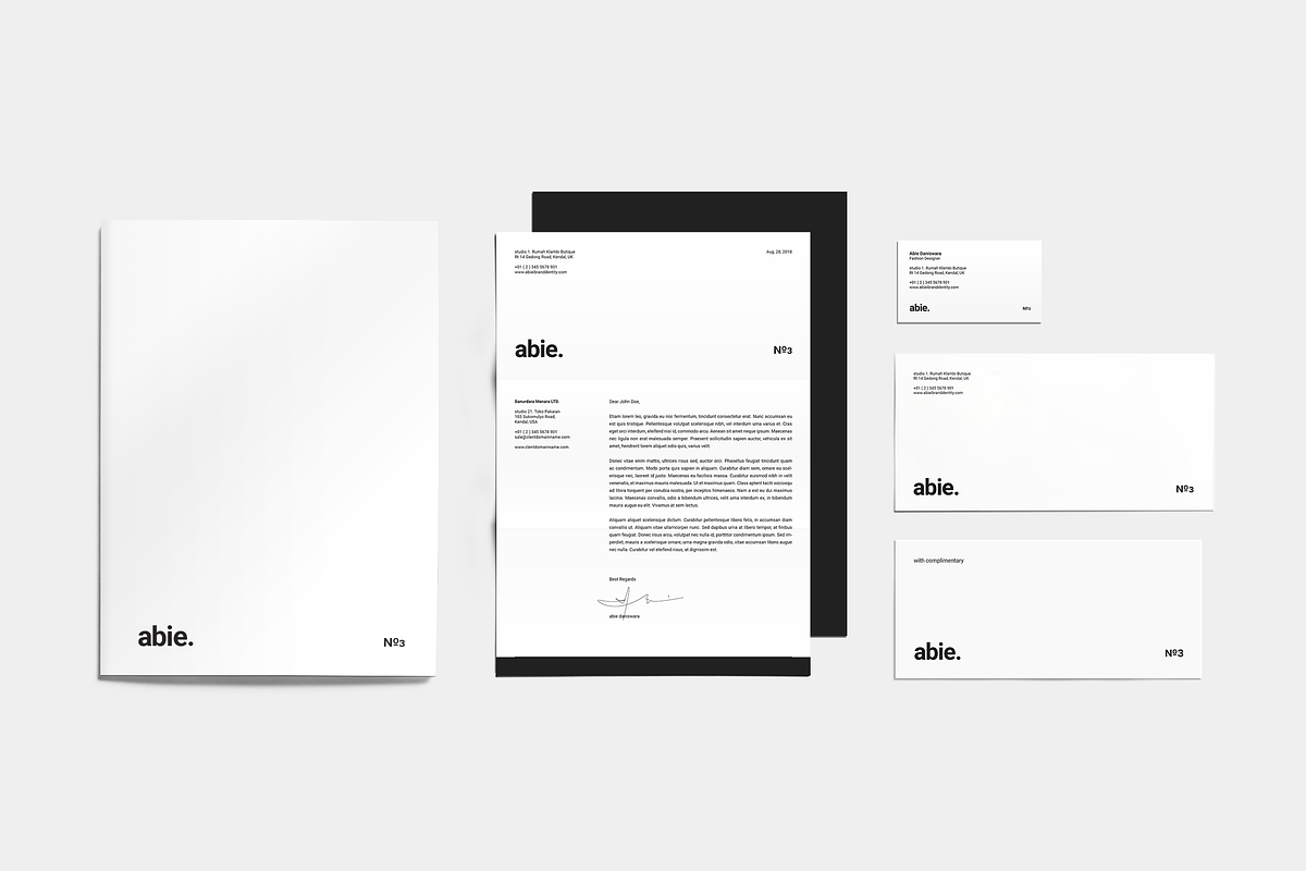 Abie Corporate Identity in Stationery Templates - product preview 8
