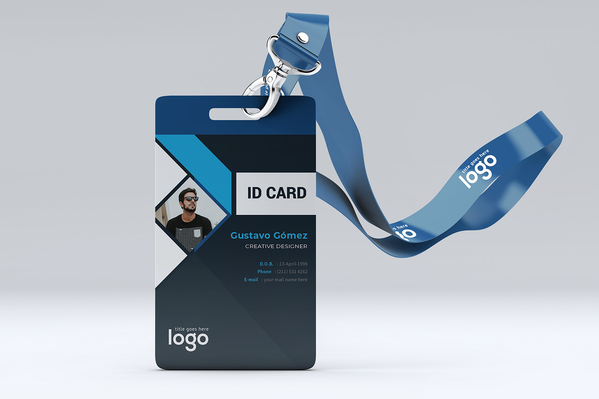 Creative Black ID Card Design in Stationery Templates - product preview 8