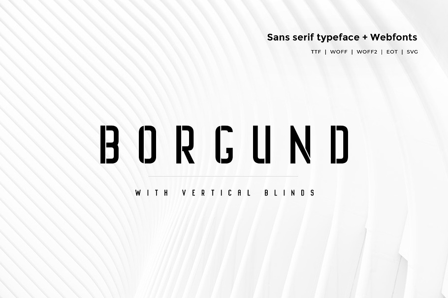 Borgund Blinds - Typeface + Webfonts in Fonts - product preview 8