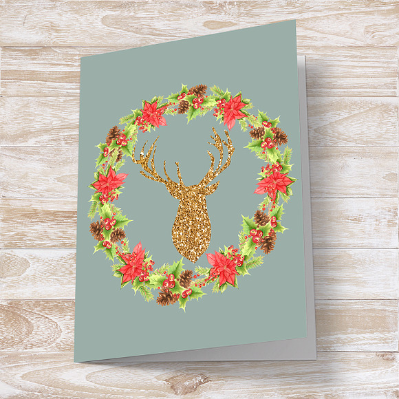 Christmas antlers cliparts in Illustrations - product preview 5