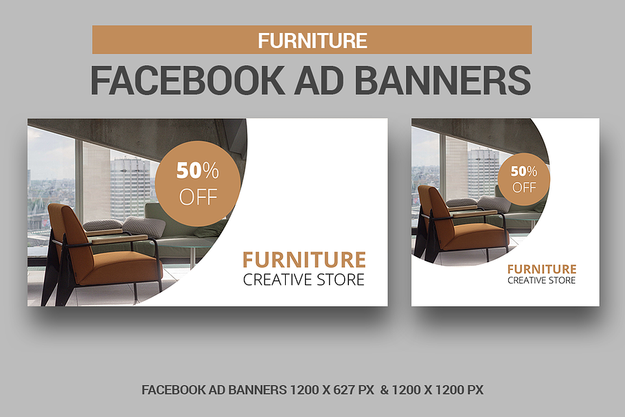 Furniture Facebook Ad Banners in Facebook Templates - product preview 8