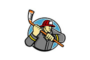 Fireman Ice Hockey Mascot