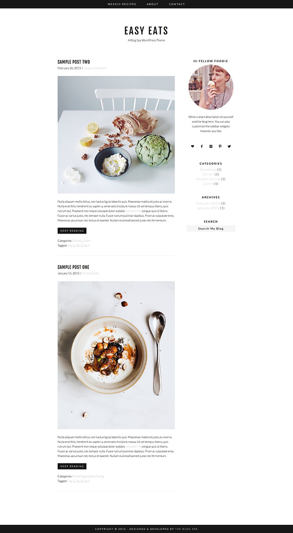 Easy Eats / WordPress Theme in WordPress Blog Themes - product preview 3