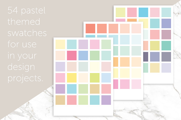 Color Swatches - Pastel Collection in Photoshop Color Palettes - product preview 1