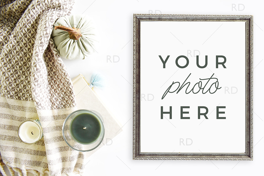 Neutral Fall Items Frame Mockup in Print Mockups - product preview 8