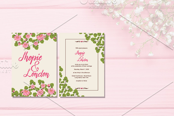 6 Wedding Invitation Greeting Card in Wedding Templates - product preview 1