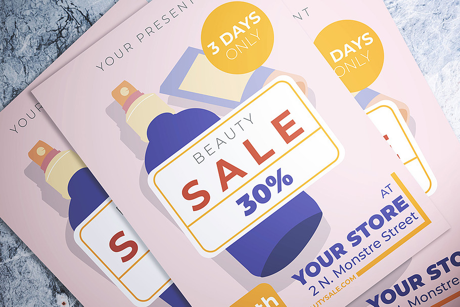 Beauty Sale Flyer in Flyer Templates - product preview 8