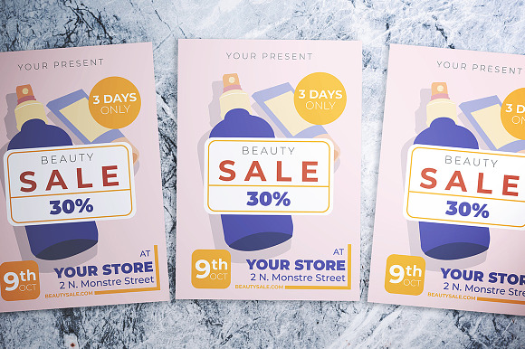 Beauty Sale Flyer in Flyer Templates - product preview 2