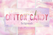 Cotton Candy Digital Papers+clipart