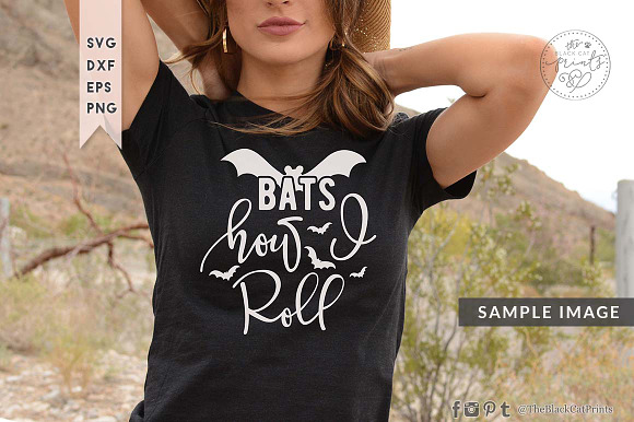Bats how I roll SVG DXF PNG EPS in Illustrations - product preview 1