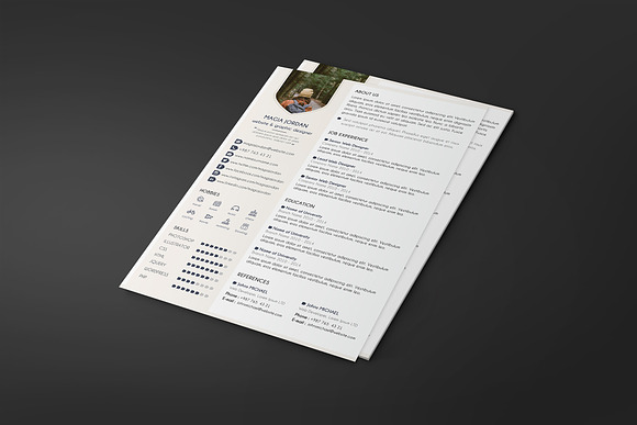 Resume / CV + Cover Letter Template in Letter Templates - product preview 2