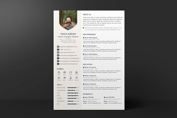 Resume / CV + Cover Letter Template in Letter Templates - product preview 7