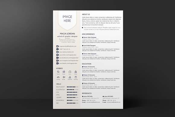 Resume / CV + Cover Letter Template in Letter Templates - product preview 11