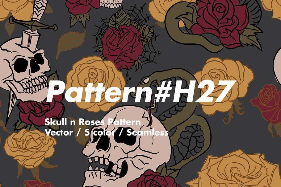 Skull & Roses H27 in Patterns - product preview 8