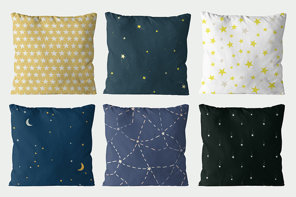 Starry sky seamless patterns set in Patterns - product preview 2