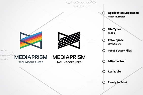 Media Prism Logo in Logo Templates - product preview 7