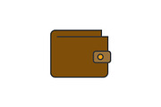 Wallet flat line icon