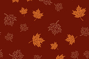 Autumn seamless pattern leaves