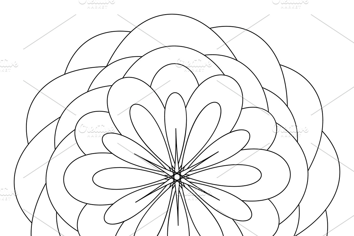 Mandala template with flower in the  in Patterns - product preview 8