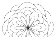 Mandala template with flower in the 