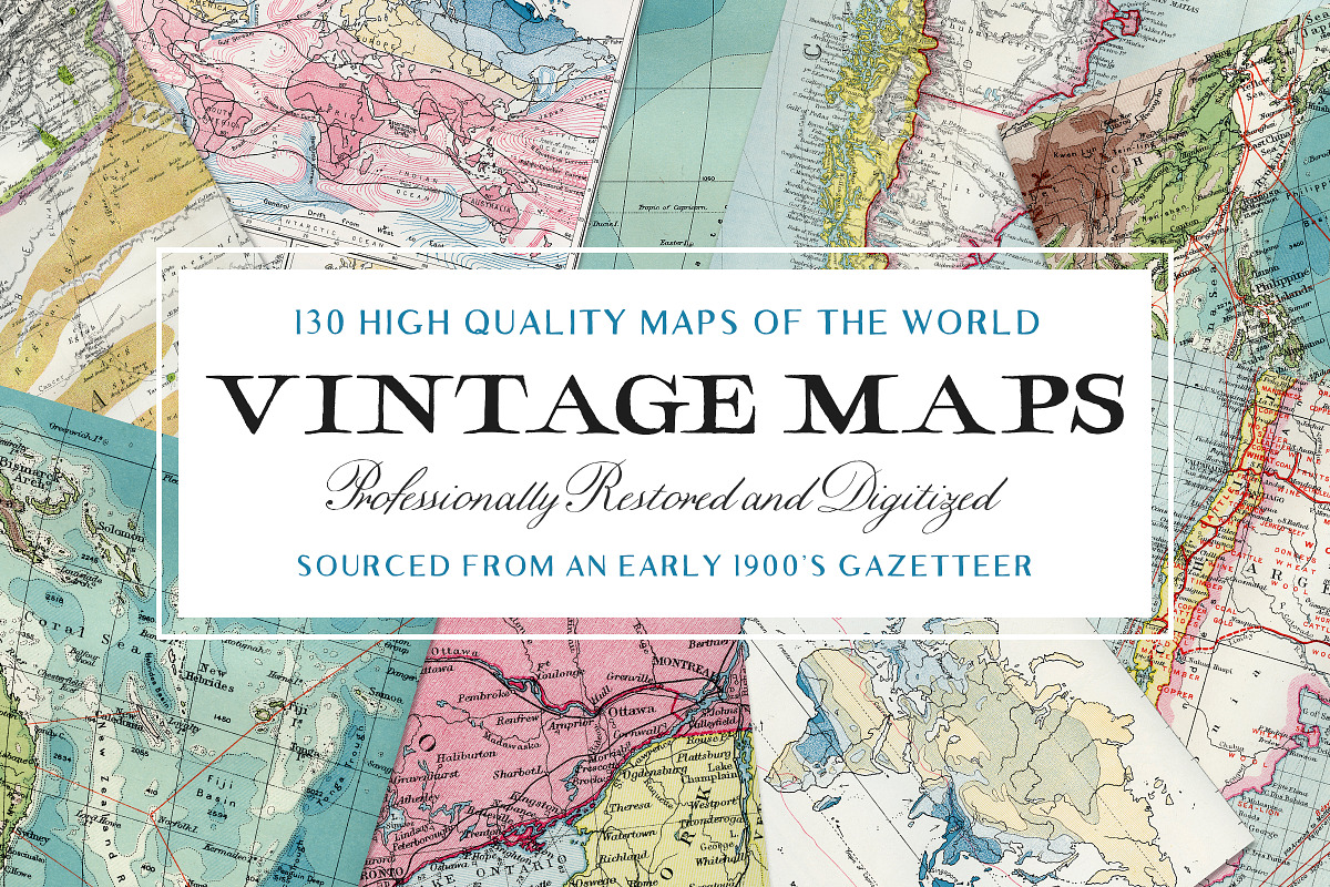 130 Vintage Maps of the World in Textures - product preview 8