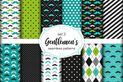 Gentlemen's seamless patterns