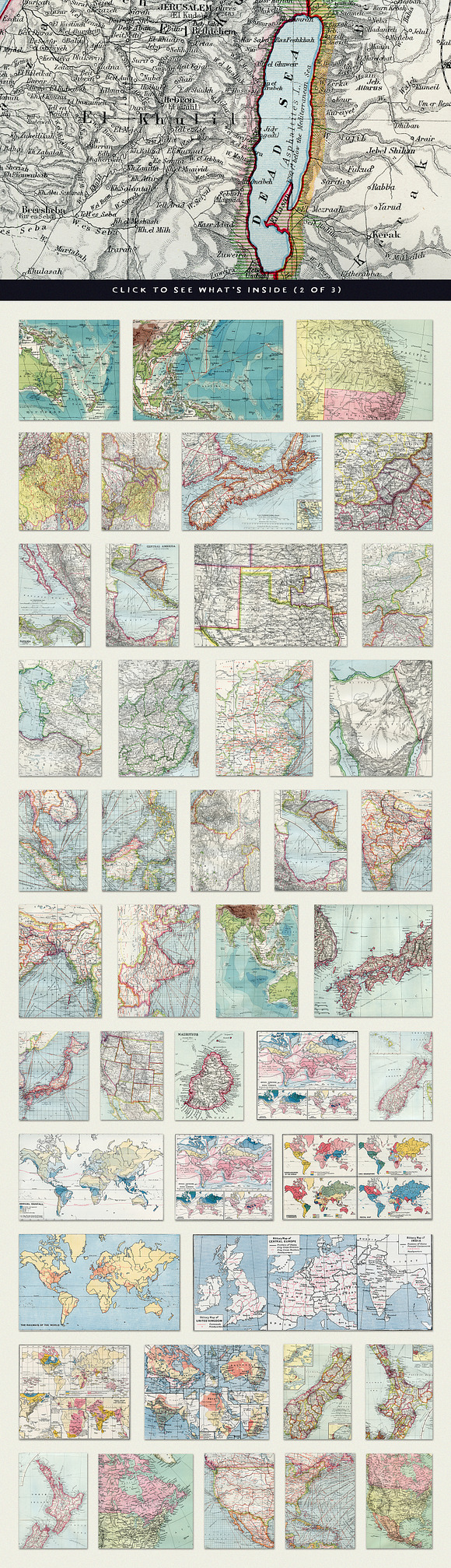 130 Vintage Maps of the World in Textures - product preview 4
