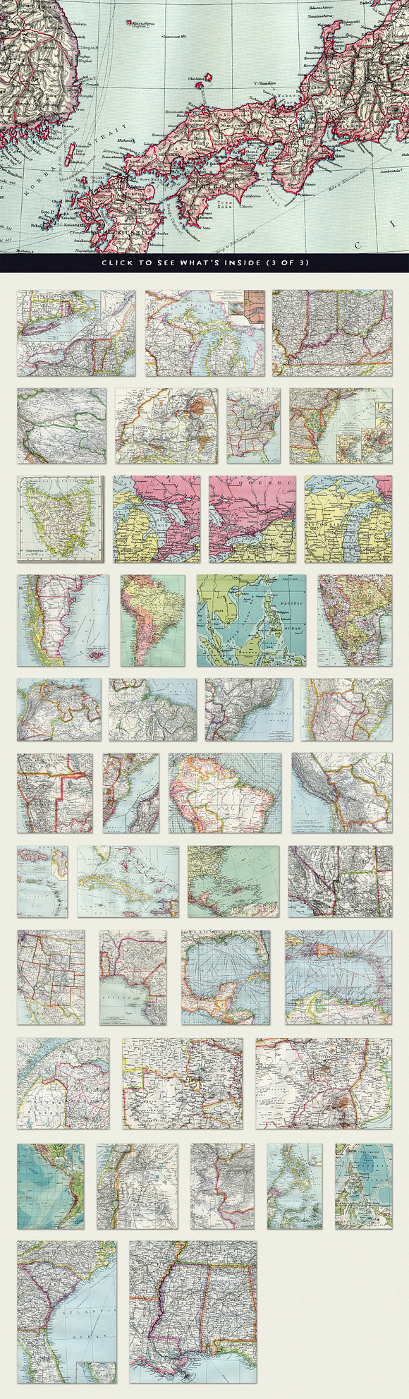 130 Vintage Maps of the World in Textures - product preview 5