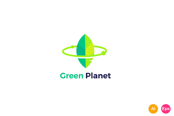 Green Planet Logo Template