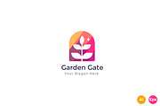 Garden Gate Logo Template