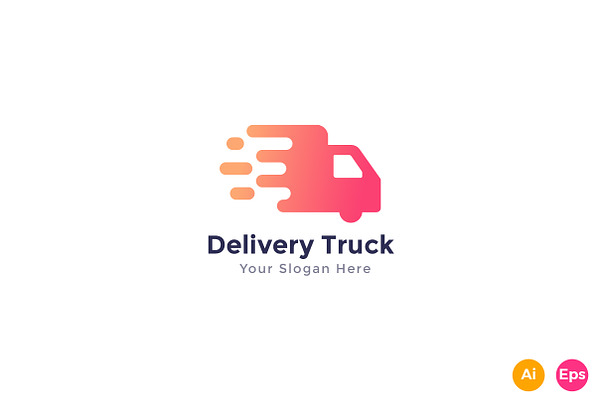 Fast Delivery Truck Logo Template