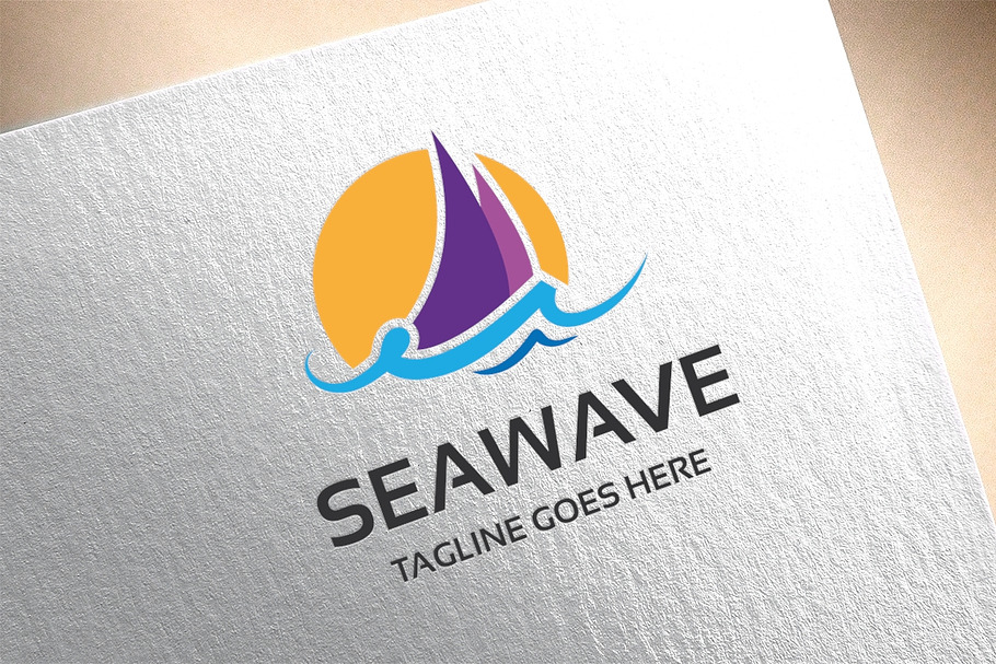 Sea Wave Logo in Logo Templates - product preview 8