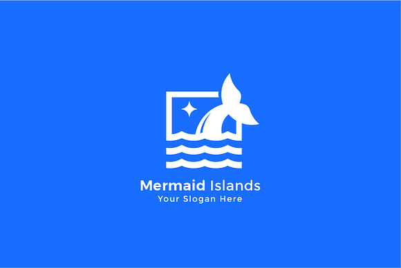 Mermaid Island Logo Template in Logo Templates - product preview 3