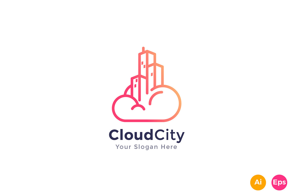Cloud City Logo Template in Logo Templates - product preview 8