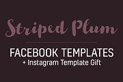 Striped Plum Facebook Template