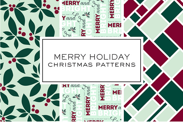 Merry Holiday Christmas Patterns