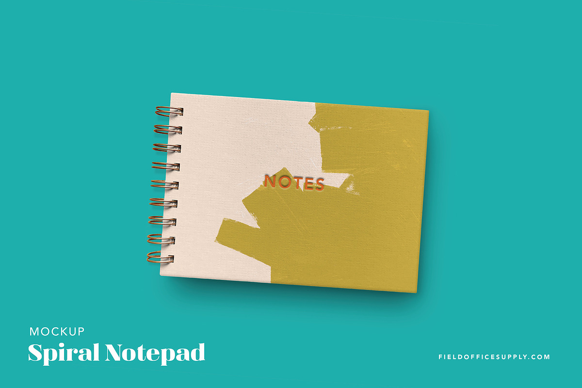 Spiral Notebook Set Mockup in Product Mockups - product preview 8