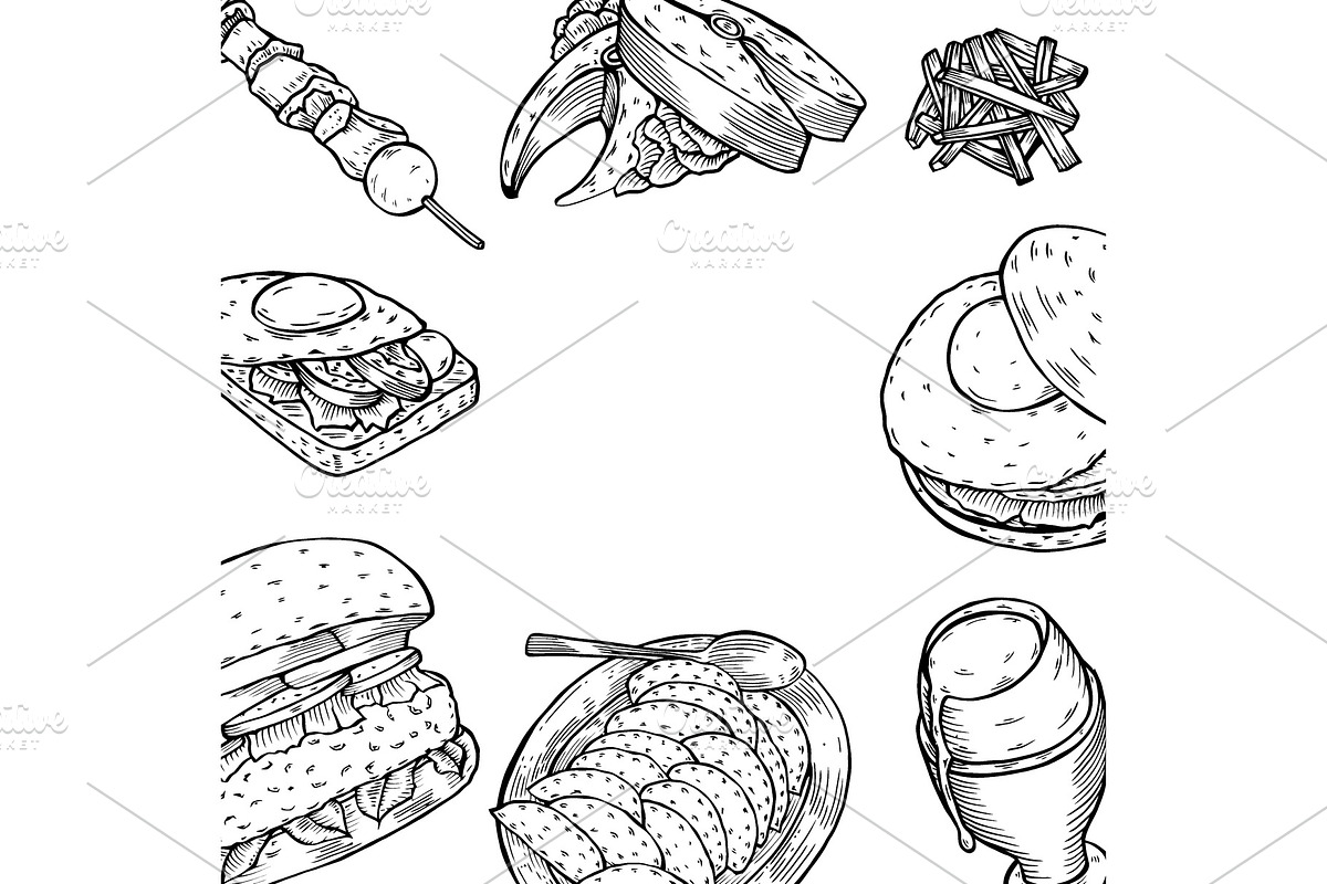 Gourmet Burgers and ingredients for in Illustrations - product preview 8