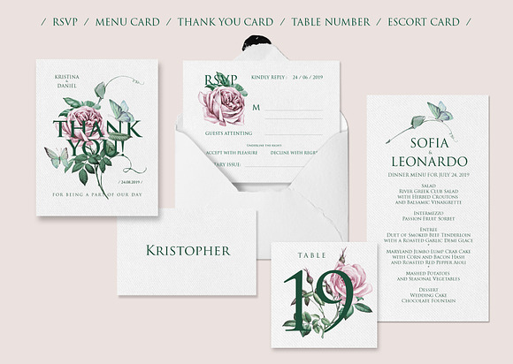 Green Palace Elegant Invita Template in Wedding Templates - product preview 2
