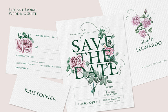 Green Palace Elegant Invita Template in Wedding Templates - product preview 4