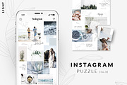 Instagram PUZZLE template - Light
