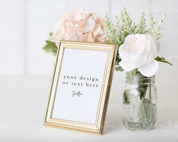 Gold Frame Wedding Mockup in Print Mockups - product preview 1