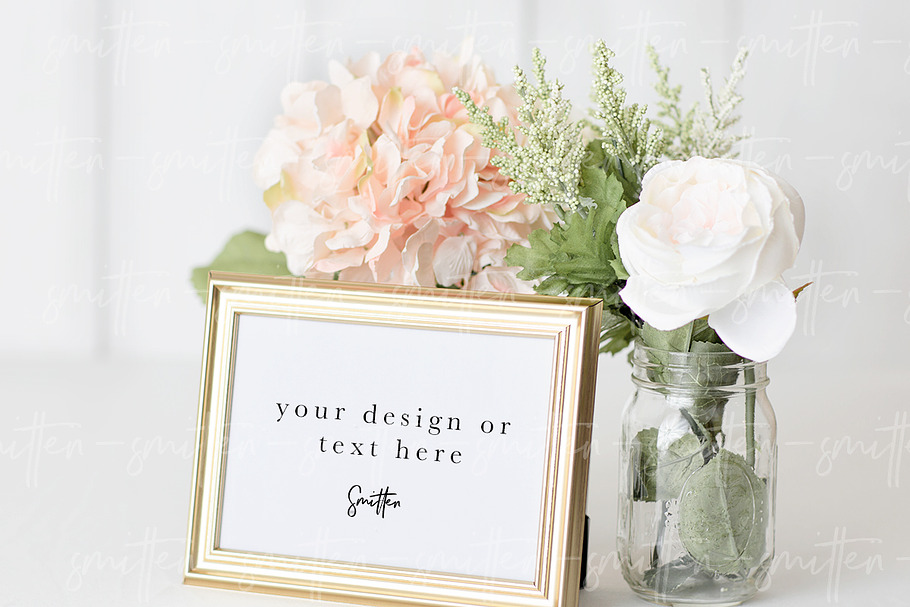 Wedding Sign in Gold Frame | Mockup in Print Mockups - product preview 8
